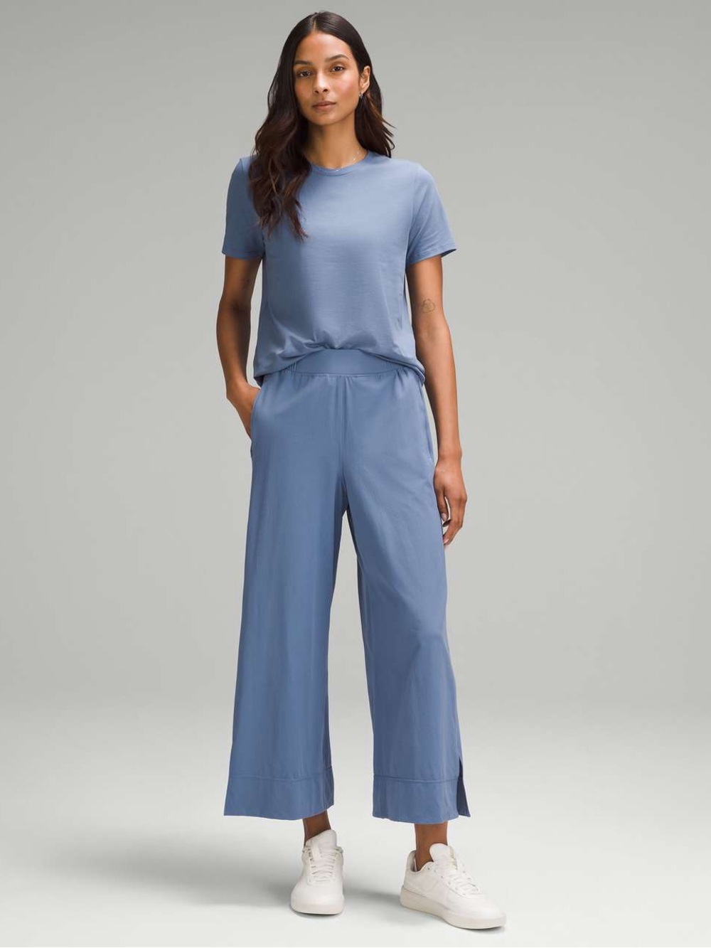 Lululemon Stretch Woven High-Rise Wide-Leg Cropped Pant Large